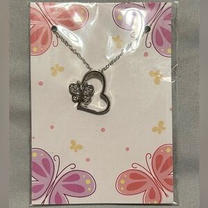 Butterfly heart necklace